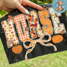 Load image into Gallery viewer, Autumn Faux Embroidery Nurse
