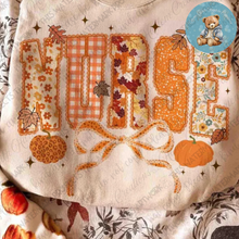 Load image into Gallery viewer, Autumn Faux Embroidery Nurse
