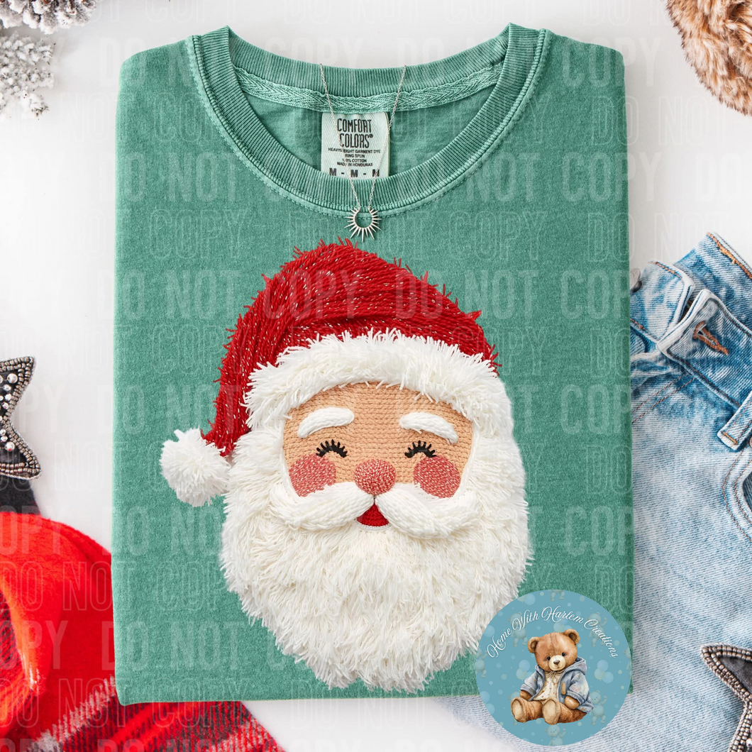 Faux Knit 3D Santa