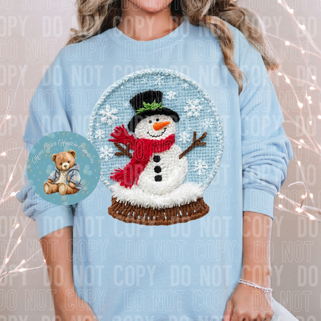 Faux Knit 3D Snowglobe