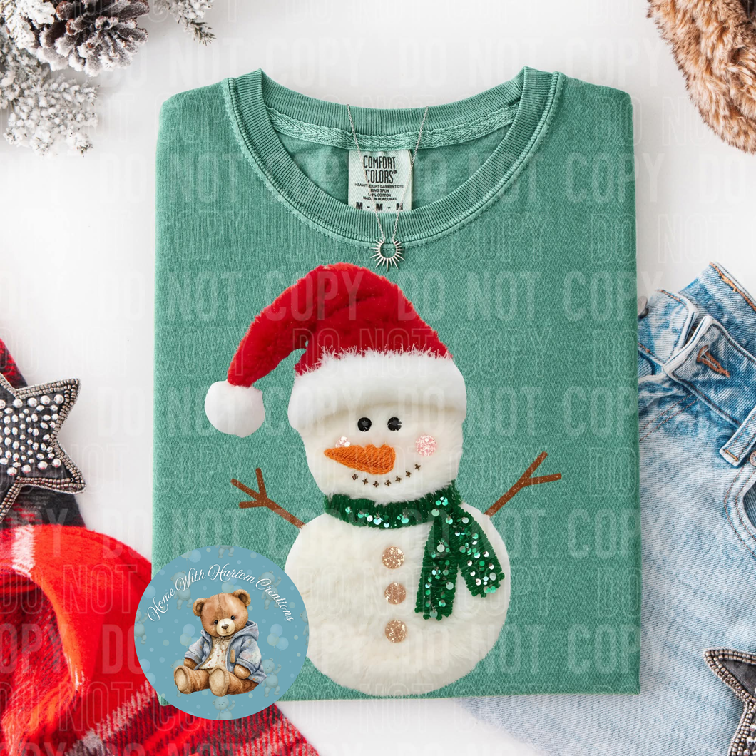 Faux Knit 3D Snowman